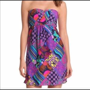 Alice & Trixie silk strapless dress small